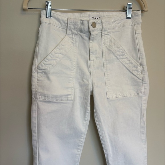 Frame Denim Le Crop Mini Boot Jeans in Blanc size 26 - Picture 2 of 13